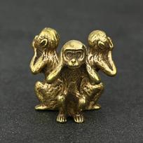 Retro gryno vario trijų beždžionių arbatos augintinio ornamentai namų dekoravimo aksesuarai beždžionės statulėlė miniatiūrinė stalo dekoracija