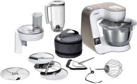 BOSCH MUM5XW20 food processor with scale, white/champagne