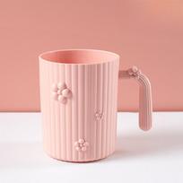 Cute and Simple Plum Blossom Mouthwash Cup Household Washbasin Cup Toothache TrayDormitory Brushing Cup 401-500ml rožinė