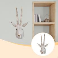 Antelope Head Decorative Wall Statue Resin Animal Sculpture Figurine Artistic Ornament balta