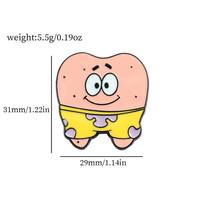 Karštai parduodamas Europos ir Amerikos animacinis personažas SpongeBob SquarePants Patrick Star sraigė aštuonkojis brolis kūrybiškas metalinis ženklelis sagė beige