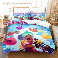 Slime Rancher 2 Bedding Set Single Twin Full Queen King Size Bed Set Aldult Boys Bedroom Duvetcover Sets 3D Anime Bed Sheet Set EU Single(135*200cm)3pcs