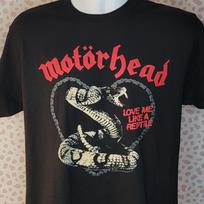 Motorhead Love Me Like A Reptile Band Tee, Men's Size Black Gildan Heavy Cotton Unisex T-Shirt M