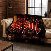 3D ACDC Rock Band Catoon Flannel Blanket Soft Warm Blanket Throw Blanket for Bedroom Living Room Bed Travel Camping Picnic Gift 75x90cm