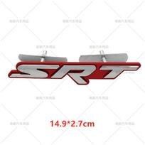 3D Metal SRT Grill Badge Emblem Car Stickers For Charger Ram Viper Magnum Caliber Journey Car Styling Auto Accessories raudona