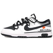 Nike Dunk RISK Racing Theme, Akiyama Non slip Lightweight Low top Skateboard Shoes Men's Black White DJ6188-002(Team27-) 44