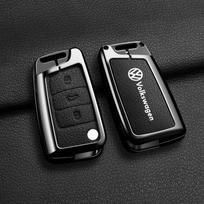 VW cinko lydinio automobilio odinis raktų dangtelis dėklas laikiklis apsauginis korpusas raktų pakabukas VW Volkswagen Golf 7 MK7 Tiguan MK2 raktų pakabuko priedas