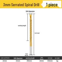 High-Speed Steel Serrated Twist Drill Bit Set for Metal and Woodwork
