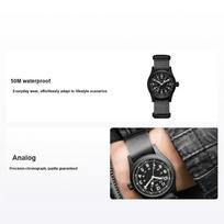 Hamilton Khaki Field Series Mechanical Movement 50M Water Resistant Watch 38Mm Black Dial Stainless Steel Case NATO Strap Men watches H69409930 Hamilton Box Included