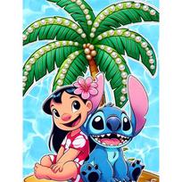 Disney perlinis paveikslas Lilo ir Stitch Perlinė sala Atostogos Kūrybiškas 5D Išskirtinis kraštovaizdis Blizgantys amatai Namų sienų dekoras PASIDARYK pats Rankų darbo dovanos 35x45cm