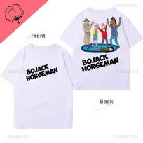 BoJackas Arklys Unisex su Draugais Marškinėliai Unisex ir Moteriški Senoviniai Klasikiniai Medvilniniai Vaikams Juokingi Per dideli Y2k Drabužiai Marškinėliai Topas S