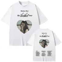 Madison Beer The Locket Tour 2026 Merch T-shirt Fashion Pop Music Short Sleeve T Shirts Unisex Women Casual Cotton T-shirts S