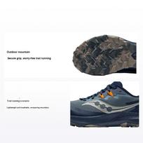 Saucony Peregrine 14 Daugiafunkciniai Profesonalūs Bėgimo Takais Bateliai Vyriški Sportbačiai Tamsiai Pilki Mėlyni S20916-242 40.5
