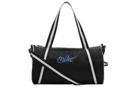 Nike Heritage Polyester Portable One Shoulder Crossbody Gym Bag Large Unisex Black DR6261-010