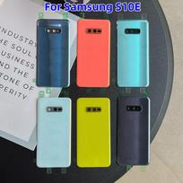 Galinis stiklas galinis dangtelis Samsung Galaxy S10E SM-G9700 G970N/W G970U1 baterijos dangtelis Korpuso dangtelis Remonto dalys Baterijos durelės geltona