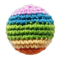 Handmade Knitted Footbag Sack, Outdoor Play Multicolored Crochet Bag Woven Kickball Toy, Colorful Juggling Balls for Kids, Adults, Beginners C