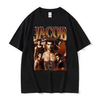 Twilight Saga Jacob Black Graphic T Shirts Men Women Fashion Street Gothic Clothes T-shirts Oversized Pure Cotton Casual T Shirt S įvairiaspalvis
