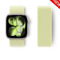 Nylon Loop For Apple watch bands 44mm 40mm 49mm 41mm 45mm 46mm correas Bracelet iWatch Series 7 6 4 5 3 se 8 9 ultra 2 10 Strap S10-46 42 44 45 49mm neoninės geltonos spalvos