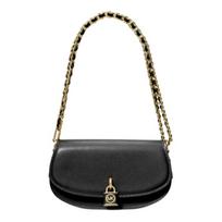 MICHAEL KORS Mila chain strap design solid color leather armpit shoulder bag women's black juoda