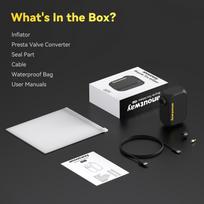 anoutway AT1 Electric Mini Pump for Bike Cordless Tier Inflator 120 PSI Max  450mAh 7.4V Battery 25Mins Fast Charging anoutway AT1