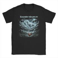 Vintage Remember Who are You Dinosaur Chicken Funny Meme T Shirts for Unisex 100 Cotton Cool TShirt Crew Neck  Tee Shirt Gift S