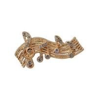 Music Score Brooch Pin for Women, Rhinestones Inlaid Lapel Pin, Brooch Versatile Accessory for Sweaters Collars Hats Bags Coats Scarves A