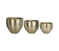 Eglo 428094 - Komplektas iš 3 auksinių metalinių vazų OKAYAMA 92x86 cm