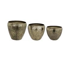 Eglo 428092 - OKAYAMA metalinių vazų rinkinys, 3 vnt., 37x48 cm, bronzinė