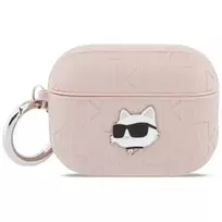 Karl Lagerfeld Case Monogram Choupette Headphone Case for AirPods Pro 3 in Pink