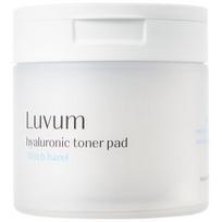 Veido tonikas, padeliai Luvum Witch Hazel Hyaluronic, 130 ml, 60 vnt.