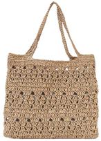 Raw Wool Knitting Kit Flat Bag with Openwork Pattern #6-4 balta