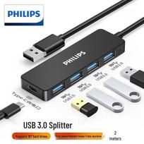 Philips USB 3.0 4-Port High-Speed Data Hub & Splitter