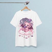 Kawaii Goth Teddy Bear Creepy Cute Witchy White T Shirt, Gift For Fans 3XL