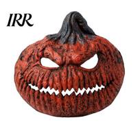 Breathable Halloween Costume Mask Pumpkin Mask, Scary Jack O Lantern Face for Party, Adult Prop Lightweight Cosplay Adults, Adjustable Strap Trick or tamsiai oranžinės spalvos