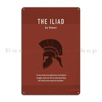 The Iliad By Homer Greatest Books Series  Metal Plaque Poster Garage Plaques Cinema Printed Cinema Wall Mural Tin Sign Poster 20x30cm（7.8x11.8inch）