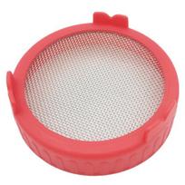Sprouting Lid Easy To Clean Good Drainage Mason Jar Plastic Sprout Lid with Stainless Steel Screen for Household raudona
