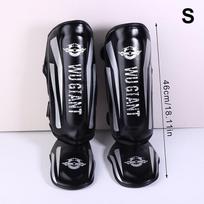 Kickboxing Boxing Shin Guard Pads Muay Thai Martial Arts Sanda Wushu Leg Protector Taekwondo MMA Fighting Ankle Guards 1Pair S Black