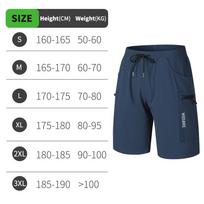 WOSAWE Baggy Shorts Cycling Biking Pants Breathable Sports Loose Fit Shorts Outdoor Casual Cycling Clothes with Zippered Pockets EU S (ASIA M) mėlyna