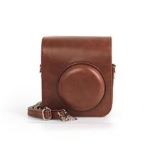 Protective PU Leather Case Camera Bag for Mini 12 Adjustable Shoulder Straps ruda