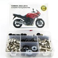 Yamaha TDM900 TDM 900 2002-2014 Motociklo Plieninis Pilnas Kėbulo Varžtų Rinkinys Kėbulo Spaustukai Kėbulo Varžtai Veržlės sidabras