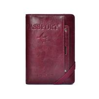 Minimalist RFID Passport Holder Simple Tickets Cards Holder  Travel Accessories raudona