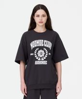 Moz Moz Laurel Short Sleeve Oversized Sweatshirt Charcoal 1(M-L)
