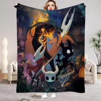 Hollow Knight Blanket Cartoon Game Printed Flannel Blanket for Home Living Room Bedroom Decor New Year Christmas Gift for Fans Size: 75*100cm, Weight: 230 GSM