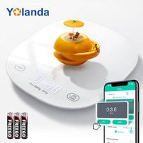 Innovative Smart Kitchen Food Nutrition Scale with APP 5kg Portable Digital Baking Coffee Scale (White,1g&5 kg&210*182*20.7mm) balta