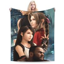 F-Final Fantasys Warm Soft Blanket Children Plush Throw Blanket Street Trend Couch Chair Flannel Bedspread Sofa Bed Cover Size: 75*100cm, Weight: 230 GSM