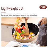 Midea 28cm Gold 304 Stainless Steel Non-stick Wok