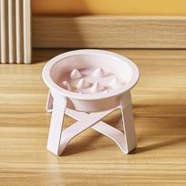 Ceramic Slow Feeder Bowl, Anti-choke Pet Food Bowl for Dogs and Cats, Neck-protecting Slow Eating Dish rožinė