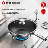 SWISS MILITARY TC2232 Titanium 0-Coating Non-stick Wok