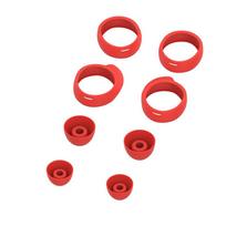 Anti-Slip Earphone Soft In-ear Ear tips Kits Silicone Eartips Earbuds Cover raudona