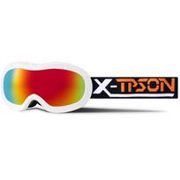 Kids Ski Goggles Ages 3-12 With Anti-Fog Dual-Lens TPU Frame Wide Vision UV Protection Fits Over Prescription Glasses Bright White